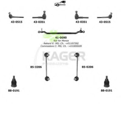 Подвеска колеса KAGER 800633