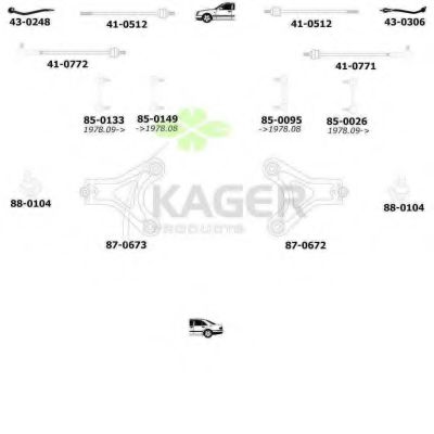 Подвеска колеса KAGER 801359