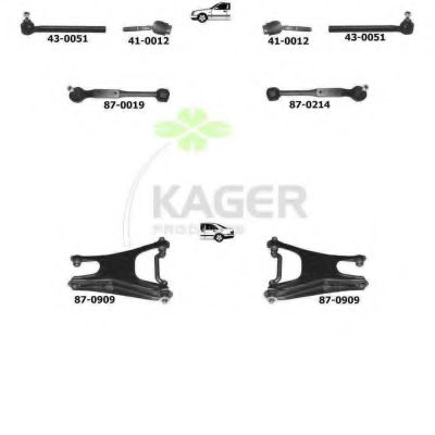 Подвеска колеса KAGER 801377
