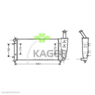 Радиатор, охлаждение двигателя KAGER 31-0451