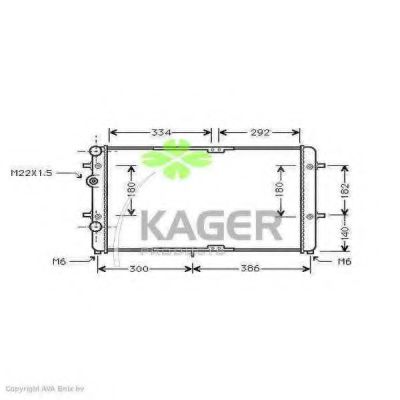 Радиатор, охлаждение двигателя KAGER 31-1220