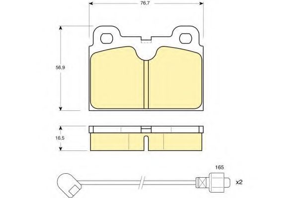 Комплект тормозных колодок, дисковый тормоз GIRLING 6106802
