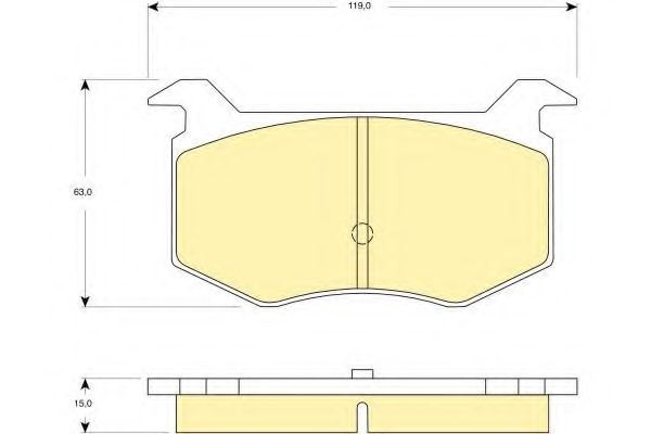 Комплект тормозных колодок, дисковый тормоз GIRLING 6112569