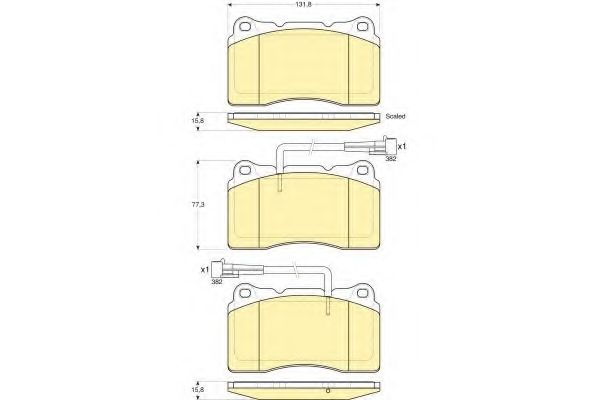 Комплект тормозных колодок, дисковый тормоз GIRLING 6116039