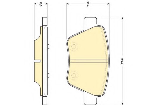 Комплект тормозных колодок, дисковый тормоз GIRLING 6118414