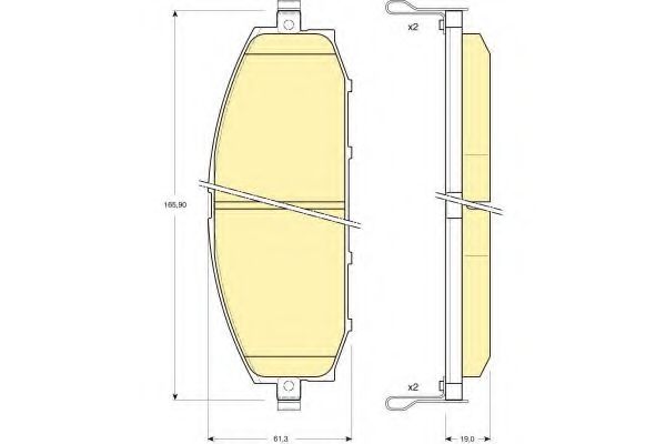 Комплект тормозных колодок, дисковый тормоз GIRLING 6132229