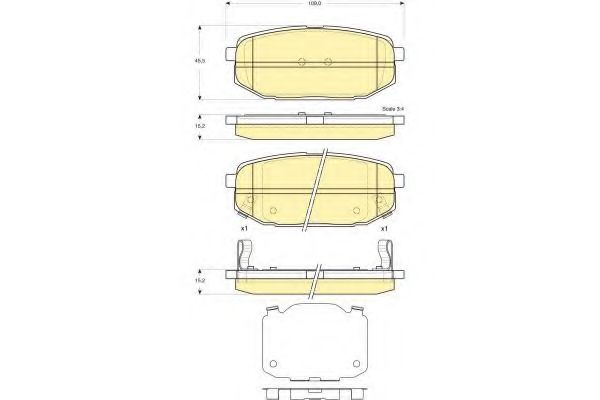 Комплект тормозных колодок, дисковый тормоз GIRLING 6133849