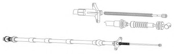 Трос, стояночная тормозная система KAWE OP02210