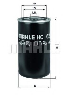 Гидрофильтр, автоматическая коробка передач MAHLE ORIGINAL HC 62
