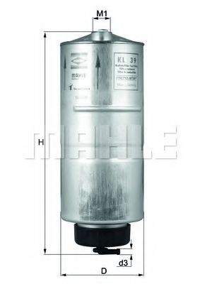 Топливный фильтр MAHLE ORIGINAL KL 39
