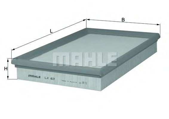 Воздушный фильтр MAHLE ORIGINAL LX 63