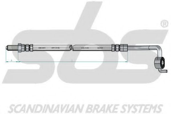 Тормозной шланг EURODEAL AUTOPARTS 70903