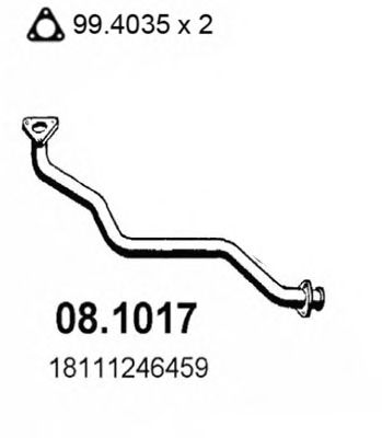 Труба выхлопного газа WALKER 05926