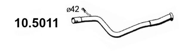 Труба выхлопного газа ASSO 10.5011