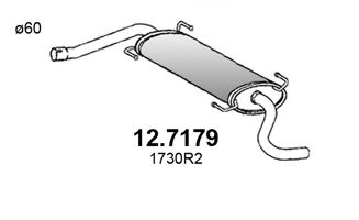 Глушитель выхлопных газов конечный ASSO 12.7179