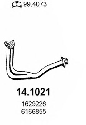 Труба выхлопного газа ASSO 14.1021