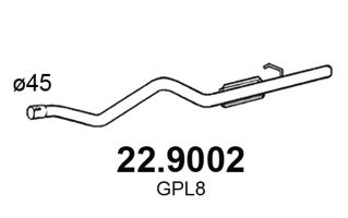 Труба выхлопного газа ASSO 229002