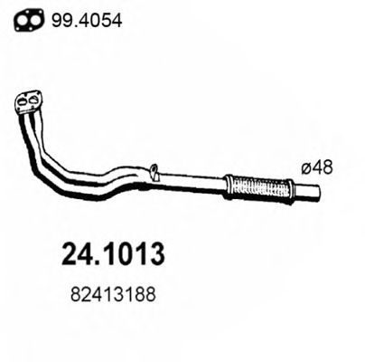 Труба выхлопного газа ASSO 24.1013