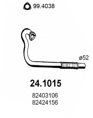 Труба выхлопного газа ASSO 24.1015