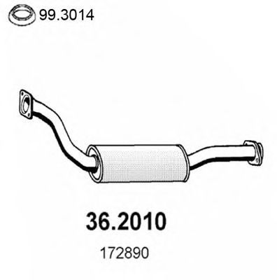 Предглушитель выхлопных газов ASSO 36.2010