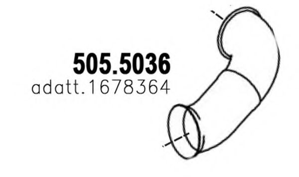 Труба выхлопного газа ASSO 505.5036