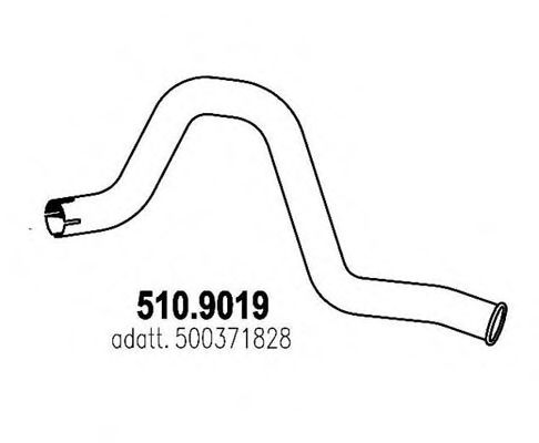 Труба выхлопного газа ASSO 510.9019