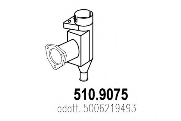 Труба выхлопного газа ASSO 510.9075