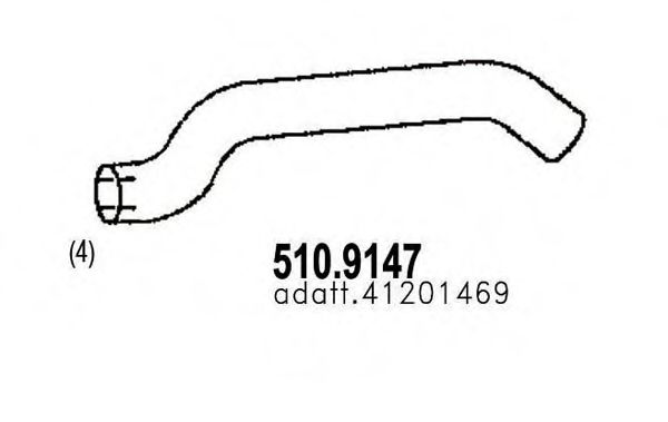 Труба выхлопного газа ASSO 510.9147