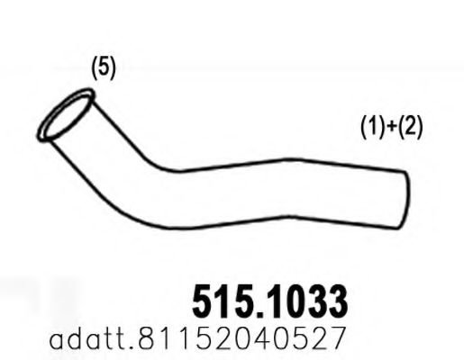 Труба выхлопного газа ASSO 515.1033