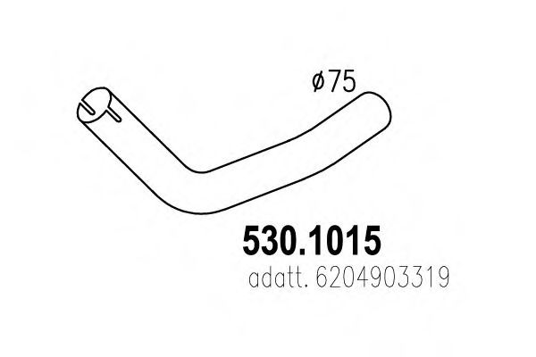 Труба выхлопного газа DINEX 51267