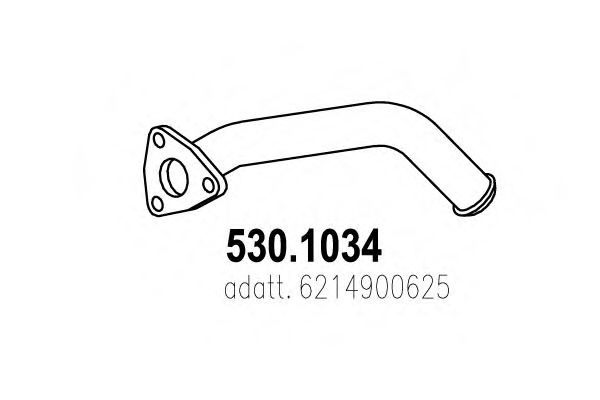 Труба выхлопного газа ASSO 530.1034