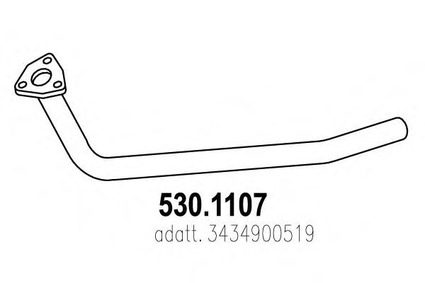 Труба выхлопного газа ASSO 530.1107