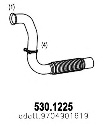 Труба выхлопного газа ASSO 530.1225