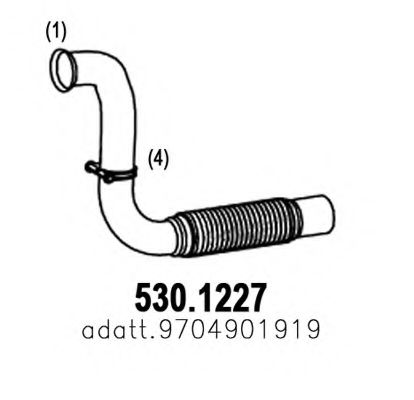 Труба выхлопного газа ASSO 530.1227