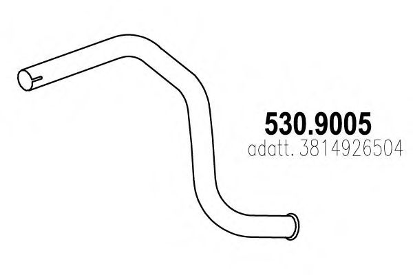 Труба выхлопного газа ASSO 530.9005