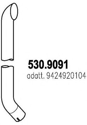 Труба выхлопного газа ASSO 530.9091