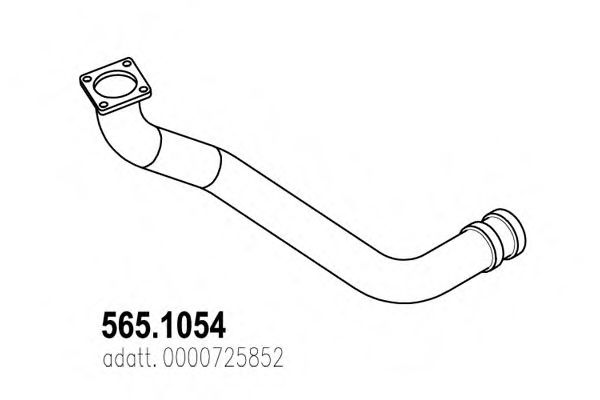 Труба выхлопного газа ASSO 565.1054