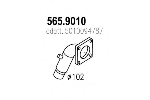 Труба выхлопного газа ASSO 565.9010