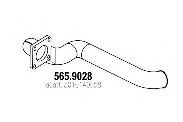 Труба выхлопного газа ASSO 565.9028