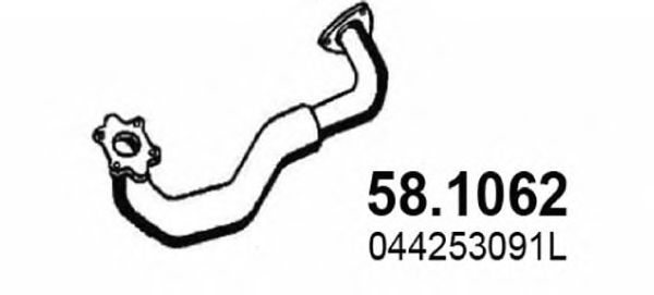 Труба выхлопного газа ASSO 58.1062