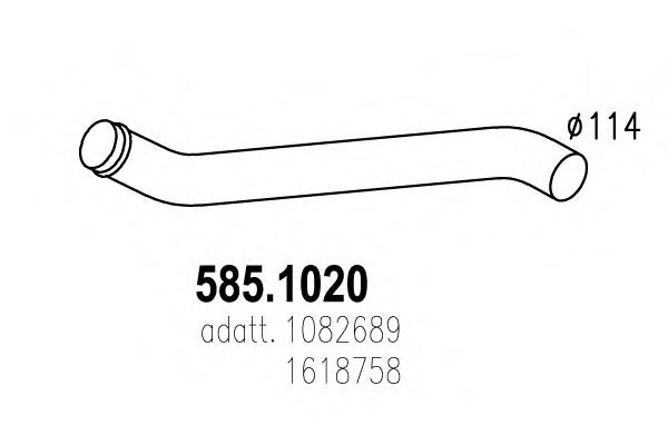 Труба выхлопного газа ASSO 585.1020