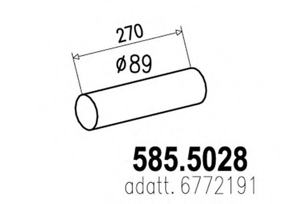Труба выхлопного газа ASSO 585.5028