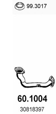 Труба выхлопного газа ASSO 601004