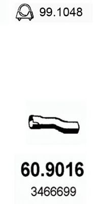 Труба выхлопного газа ASSO 60.9016