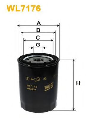 Масляный фильтр WIX FILTERS WL7176