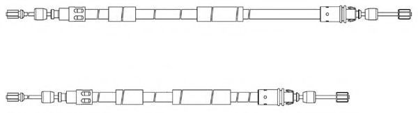 Трос, стояночная тормозная система CEF RT15106