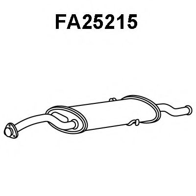 Глушитель выхлопных газов конечный VENEPORTE FA25215