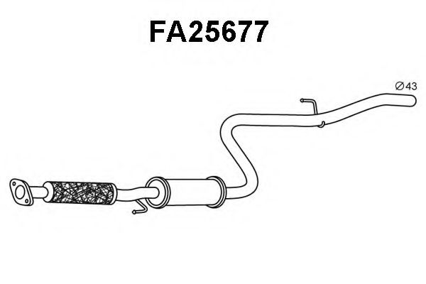 Глушитель выхлопных газов конечный VENEPORTE FA25677