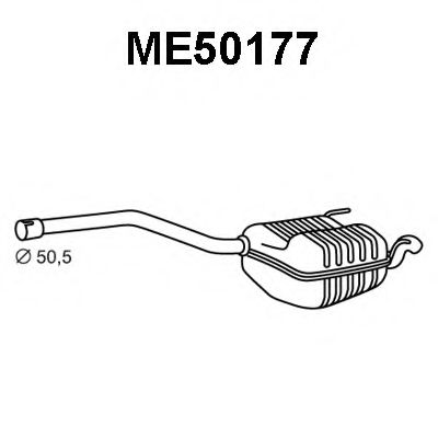 Глушитель выхлопных газов конечный VENEPORTE ME50177