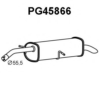 Глушитель выхлопных газов конечный VENEPORTE PG45866